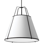 Trapezoid Pendant - Matte Black / White