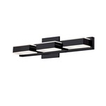 Hollywood Bathroom Vanity Light - Matte Black / Frosted