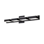 Hollywood Bathroom Vanity Light - Matte Black / Frosted