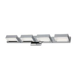 Hollywood Bathroom Vanity Light - Polished Chrome / Frosted