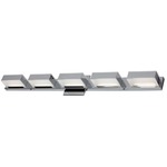 Hollywood Bathroom Vanity Light - Polished Chrome / Frosted
