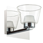 Skyphos Wall Sconce - Polished Chrome / Clear