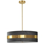 Willshire Pendant - Aged Brass / Black