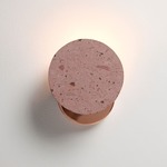 Ambra Round Wall Light - Copper / Cantera Cafe Stone