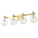 Courcelette Bathroom Vanity Light - Venetian Brass / Clear