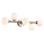 Alouette Bathroom Vanity Light - Chrome / Opal