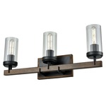 Okanagan Bathroom Vanity Light - Graphite / Ironwood / Clear