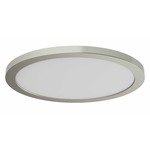 Avro Ceiling Flush Light - Satin Nickel / White