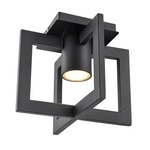 Astrid Outdoor Ceiling Light - Black / Frosted