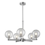 Courcelette Chandelier - Chrome / Clear