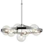 Courcelette Ring Chandelier - Chrome / Clear