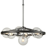 Courcelette Ring Chandelier - Graphite / Clear