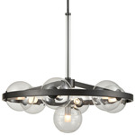Courcelette Ring Chandelier - Graphite / Clear