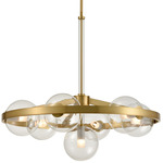 Courcelette Ring Chandelier - Venetian Brass / Clear