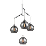 Andromeda Chandelier - Chrome / Smoke Glass