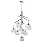 Andromeda Foyer Chandelier - Chrome / Clear