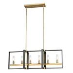 Blairmore Linear Pendant - Venetian Brass / Graphite / Clear