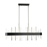 Crystal Boulevard Pendant - Satin Nickel / Graphite / Clear
