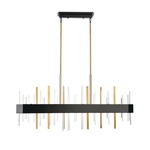Crystal Boulevard Pendant - Venetian Brass / Graphite / Clear