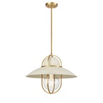 Peggys Cove Pendant - Matte White / Venetian Brass