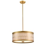 Tortona Pendant - Venetian Brass / White