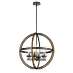 Okanagan Orb Pendant - Graphite / Ironwood / Clear