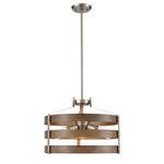 Fort Garry Pendant - Buffed Nickel / Barnwood