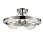 Courcelette Ceiling Light - Chrome / Clear