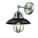 Peggys Cove Wall / Ceiling Light - Satin Nickel / Graphite