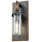 Okanagan Wall Sconce - Graphite / Ironwood / Clear