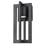 Astrid Outdoor Wall Sconce - Black / Frosted