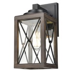 County Fair Outdoor Wall Sconce - Ironwood / Black / Clear