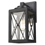 County Fair Outdoor Wall Sconce - Black / Clear
