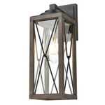 County Fair Outdoor Wall Sconce - Ironwood / Black / Clear