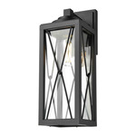 County Fair Outdoor Wall Sconce - Black / Clear