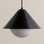 Eave Orb Pendant - Black / Frosted