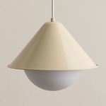 Eave Orb Pendant - Bone / Frosted