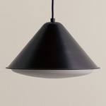 Eave Triangle Pendant - Black / Frosted