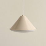 Eave Triangle Pendant - Bone / Frosted