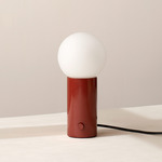 Orb Table Lamp - Oxide Red / White