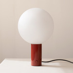 Orb Table Lamp - Oxide Red / White