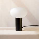 Mushroom Table Lamp - Black / Frosted