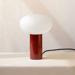 Mushroom Table Lamp - Oxide Red / Frosted