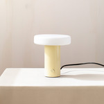 Puck Table Lamp - Bone / White