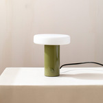 Puck Table Lamp - Reed Green / White