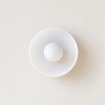 Disc Orb Surface Mount - Black Canopy / Opaline