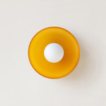 Disc Orb Surface Mount - Black Canopy / Sandblasted Amber