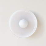 Disc Orb Surface Mount - Black Canopy / Opaline