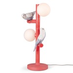 Parrot Table Lamp - Coral / Opal