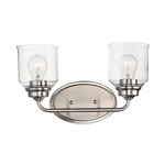 Acadia Bathroom Vanity Light - Satin Nickel / Clear Seedy